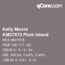 Color code: Kelly Moore - KM37673 Plum Island | qconv.com