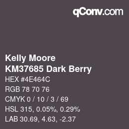 Farbcode: Kelly Moore - KM37685 Dark Berry | qconv.com