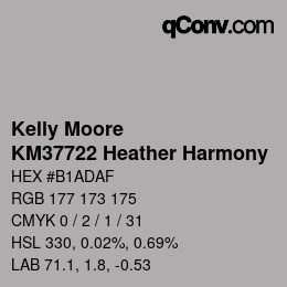 Code couleur: Kelly Moore - KM37722 Heather Harmony | qconv.com