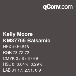 Farbcode: Kelly Moore - KM37765 Balsamic | qconv.com