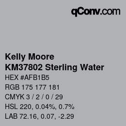 Farbcode: Kelly Moore - KM37802 Sterling Water | qconv.com