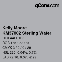 カラーコード: Kelly Moore - KM37802 Sterling Water | qconv.com