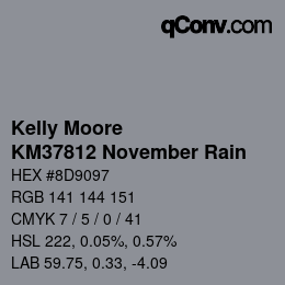カラーコード: Kelly Moore - KM37812 November Rain | qconv.com