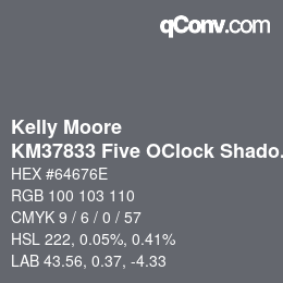 Código de color: Kelly Moore - KM37833 Five OClock Shadow | qconv.com