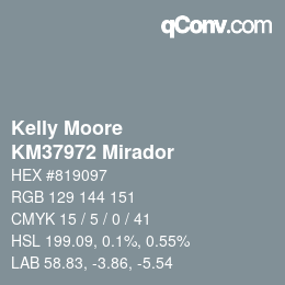 Farbcode: Kelly Moore - KM37972 Mirador | qconv.com