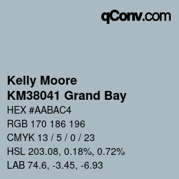 Color code: Kelly Moore - KM38041 Grand Bay | qconv.com
