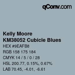 Color code: Kelly Moore - KM38052 Cubicle Blues | qconv.com