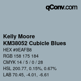カラーコード: Kelly Moore - KM38052 Cubicle Blues | qconv.com