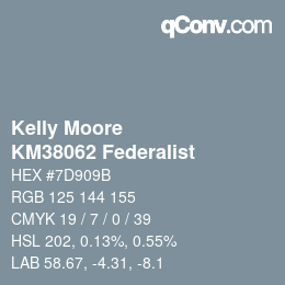 Code couleur: Kelly Moore - KM38062 Federalist | qconv.com