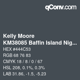 Color code: Kelly Moore - KM38085 Baffin Island Night | qconv.com