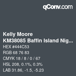 カラーコード: Kelly Moore - KM38085 Baffin Island Night | qconv.com