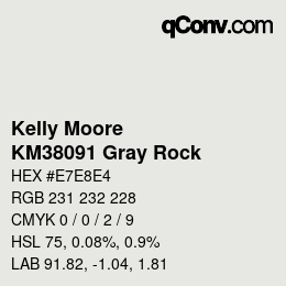 Código de color: Kelly Moore - KM38091 Gray Rock | qconv.com