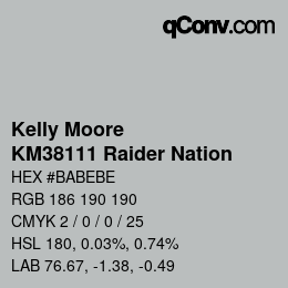 Farbcode: Kelly Moore - KM38111 Raider Nation | qconv.com
