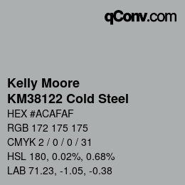 Código de color: Kelly Moore - KM38122 Cold Steel | qconv.com