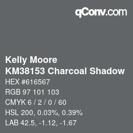 Farbcode: Kelly Moore - KM38153 Charcoal Shadow | qconv.com
