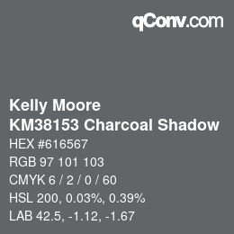 Color code: Kelly Moore - KM38153 Charcoal Shadow | qconv.com