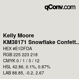 カラーコード: Kelly Moore - KM38171 Snowflake Confetti | qconv.com