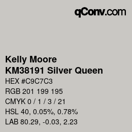 Farbcode: Kelly Moore - KM38191 Silver Queen | qconv.com