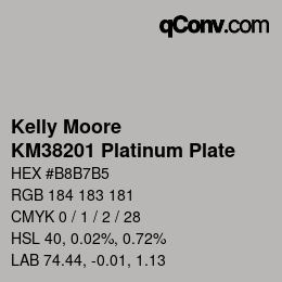 カラーコード: Kelly Moore - KM38201 Platinum Plate | qconv.com