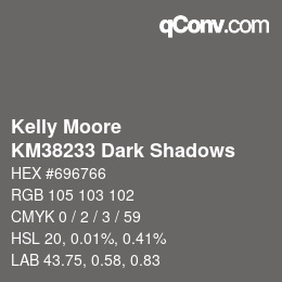 Color code: Kelly Moore - KM38233 Dark Shadows | qconv.com