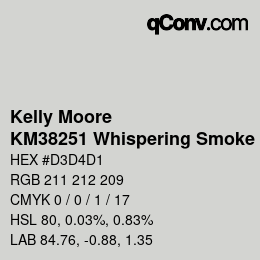 Color code: Kelly Moore - KM38251 Whispering Smoke | qconv.com