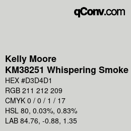 Code couleur: Kelly Moore - KM38251 Whispering Smoke | qconv.com