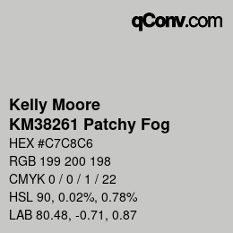 Color code: Kelly Moore - KM38261 Patchy Fog | qconv.com