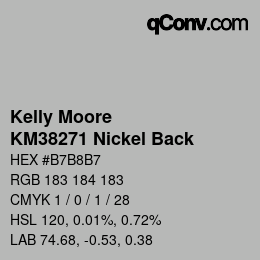 Color code: Kelly Moore - KM38271 Nickel Back | qconv.com