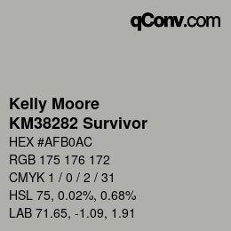 カラーコード: Kelly Moore - KM38282 Survivor | qconv.com