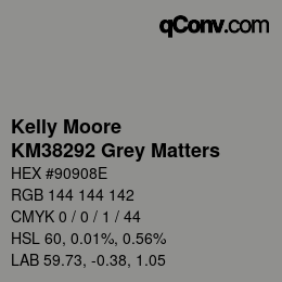 Farbcode: Kelly Moore - KM38292 Grey Matters | qconv.com