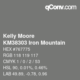 カラーコード: Kelly Moore - KM38303 Iron Mountain | qconv.com