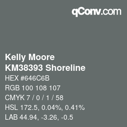 Farbcode: Kelly Moore - KM38393 Shoreline | qconv.com