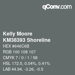 Color code: Kelly Moore - KM38393 Shoreline | qconv.com