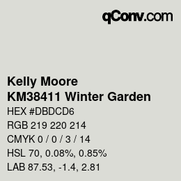 Código de color: Kelly Moore - KM38411 Winter Garden | qconv.com