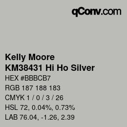 カラーコード: Kelly Moore - KM38431 Hi Ho Silver | qconv.com