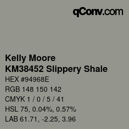 カラーコード: Kelly Moore - KM38452 Slippery Shale | qconv.com