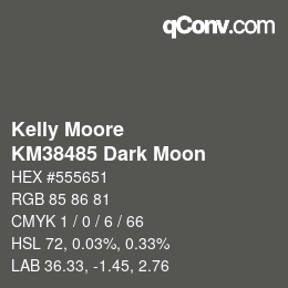 Código de color: Kelly Moore - KM38485 Dark Moon | qconv.com