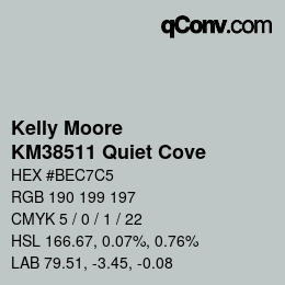 Color code: Kelly Moore - KM38511 Quiet Cove | qconv.com