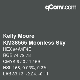 Color code: Kelly Moore - KM38565 Moonless Sky | qconv.com