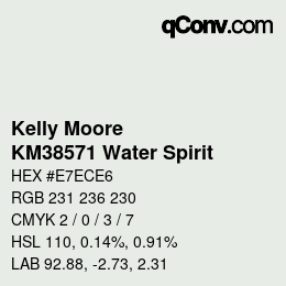 Código de color: Kelly Moore - KM38571 Water Spirit | qconv.com