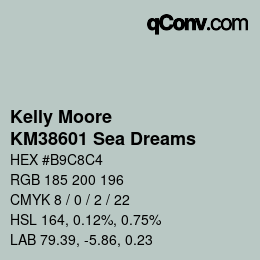 Color code: Kelly Moore - KM38601 Sea Dreams | qconv.com