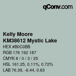 Color code: Kelly Moore - KM38612 Mystic Lake | qconv.com