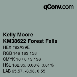 Color code: Kelly Moore - KM38622 Forest Falls | qconv.com