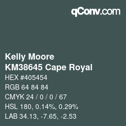 Color code: Kelly Moore - KM38645 Cape Royal | qconv.com