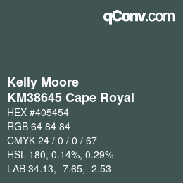 カラーコード: Kelly Moore - KM38645 Cape Royal | qconv.com