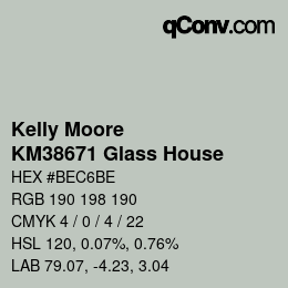 Farbcode: Kelly Moore - KM38671 Glass House | qconv.com