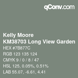 カラーコード: Kelly Moore - KM38703 Long View Garden | qconv.com