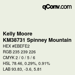 Code couleur: Kelly Moore - KM38731 Spinney Mountain | qconv.com