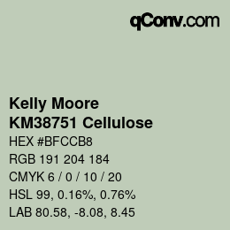 カラーコード: Kelly Moore - KM38751 Cellulose | qconv.com