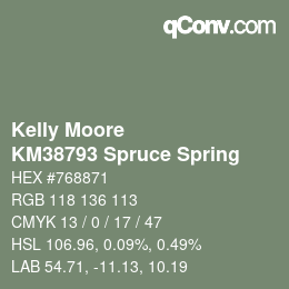 Farbcode: Kelly Moore - KM38793 Spruce Spring | qconv.com